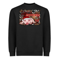 Black all i want for christmas is a pig baby Heavyweight Sweatshirt - RanaPortraitStore