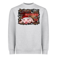Heather Grey all i want for christmas is a pig baby Heavyweight Sweatshirt - RanaPortraitStore