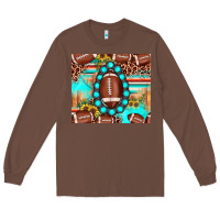 Chestnut football leopard turquoise gemstone sunflower Long Sleeve Tee - JahusDesignShop