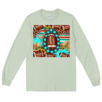 Matcha football leopard turquoise gemstone sunflower Long Sleeve Tee - JahusDesignShop