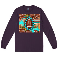 Plum football leopard turquoise gemstone sunflower Long Sleeve Tee - JahusDesignShop