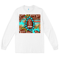 White football leopard turquoise gemstone sunflower Long Sleeve Tee - JahusDesignShop