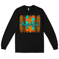 Black thankful brushstrokes Long Sleeve Tee - AdoDesignShop