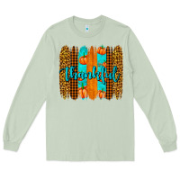 Matcha thankful brushstrokes Long Sleeve Tee - AdoDesignShop