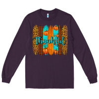 Plum thankful brushstrokes Long Sleeve Tee - AdoDesignShop
