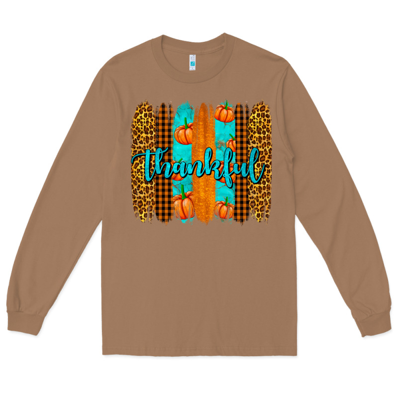 Thankful Brushstrokes Long Sleeve Tee by AdoDesignShop | Teevron