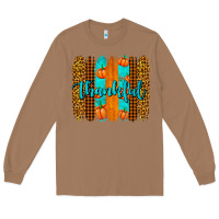 Toasted Coconut thankful brushstrokes Long Sleeve Tee - AdoDesignShop