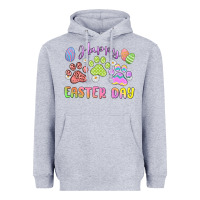 Heather Grey happy easter day paws Heavyweight Hoodie - MaliasSmallBusiness