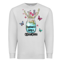 Dove Grey grandma preview costom name Premium Sweatshirt - MaliasSmallBusiness