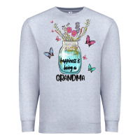 Heather Grey grandma preview costom name Premium Sweatshirt - MaliasSmallBusiness