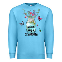 Ocean Blue grandma preview costom name Premium Sweatshirt - MaliasSmallBusiness