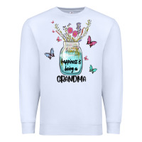 White grandma preview costom name Premium Sweatshirt - MaliasSmallBusiness