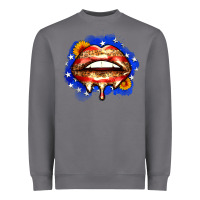 Storm leopard american flag lips Heavyweight Sweatshirt - Zillion Design Studio