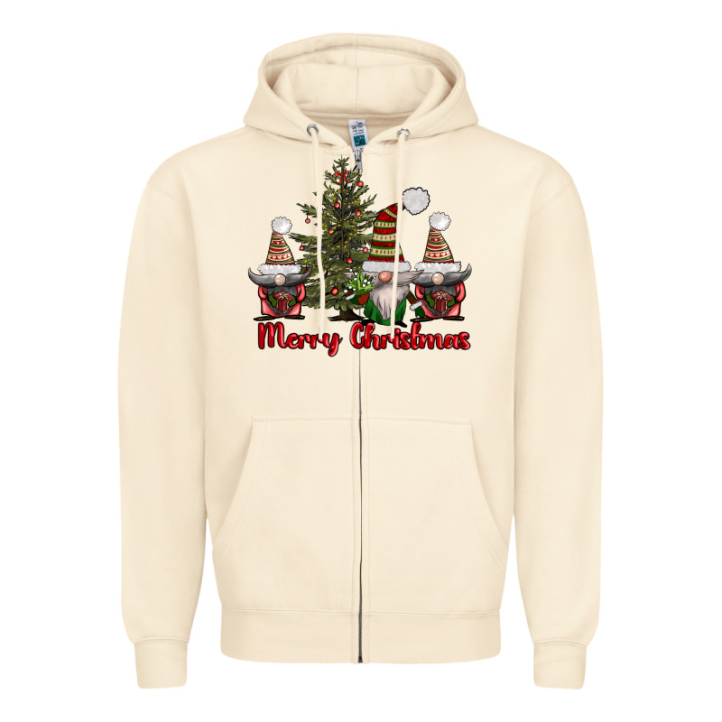 Merry Christmas With Gnomes Zipper Hoodie by AdoDesignShop | Teevron