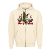 Sandshell merry christmas with gnomes Zipper Hoodie - AdoDesignShop