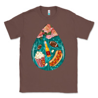 American Football And Western Roses Teardrop Classic Tee | Teevron