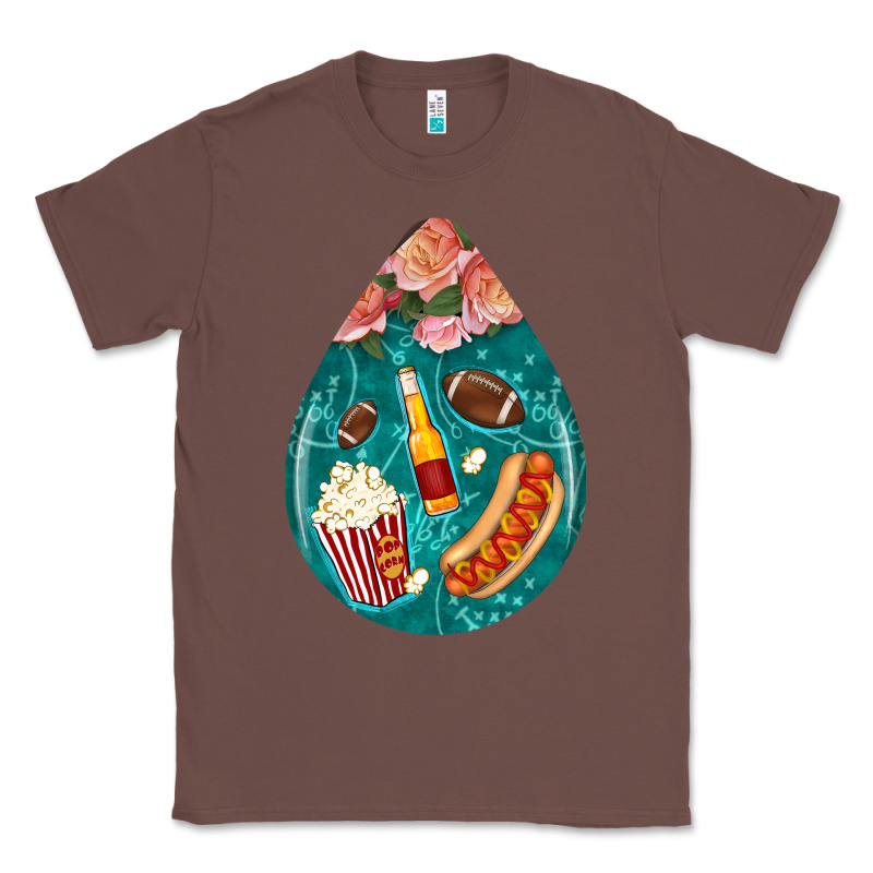 American Football And Western Roses Teardrop Classic Tee by BundleAndBundleShop | Teevron