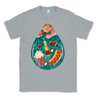 Heather Grey american football and western roses teardrop Classic Tee - BundleAndBundleShop