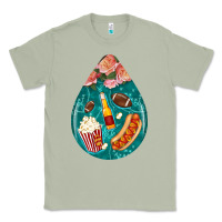Matcha american football and western roses teardrop Classic Tee - BundleAndBundleShop