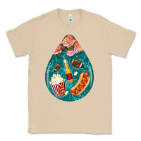 Mushroom american football and western roses teardrop Classic Tee - BundleAndBundleShop