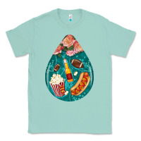 Seafoam american football and western roses teardrop Classic Tee - BundleAndBundleShop