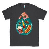 Smoke american football and western roses teardrop Classic Tee - BundleAndBundleShop