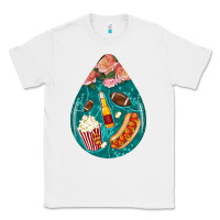 White american football and western roses teardrop Classic Tee - BundleAndBundleShop