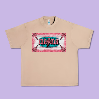 Western Mama Pink Glitter Urban Heavy Tee Designed By Barkaloodesign