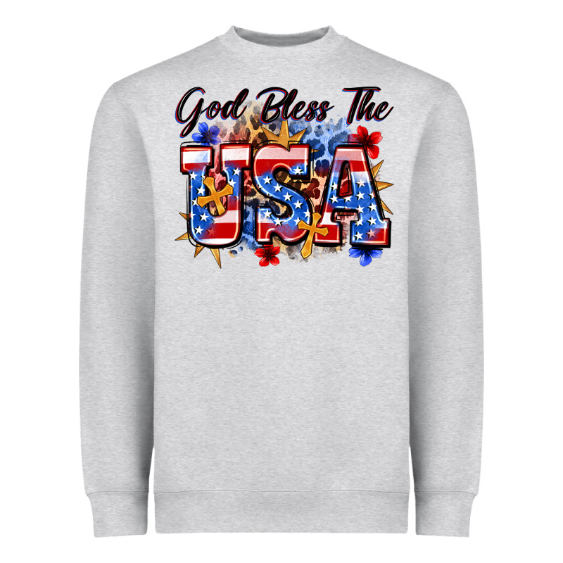 God Bless The Usa Heavyweight Sweatshirt by Zillion Design Studio | Teevron