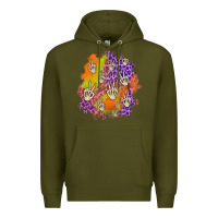 Army Green halloween patch Premium Hoodie - BundleAndBundleShop