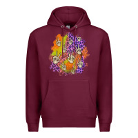 Burgundy halloween patch Premium Hoodie - BundleAndBundleShop