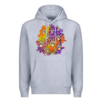Heather Grey halloween patch Premium Hoodie - BundleAndBundleShop