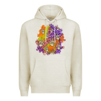 Oatmeal Heather halloween patch Premium Hoodie - BundleAndBundleShop