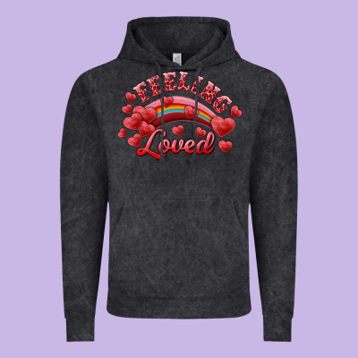 Feeling Loved Valentine's Day Vintage Hoodie Designed By Ranaportraitstore