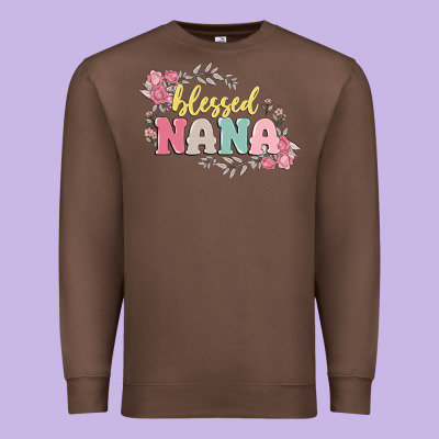 Blessed Nana Premium Sweatshirt Designed By Maliassmallbusiness