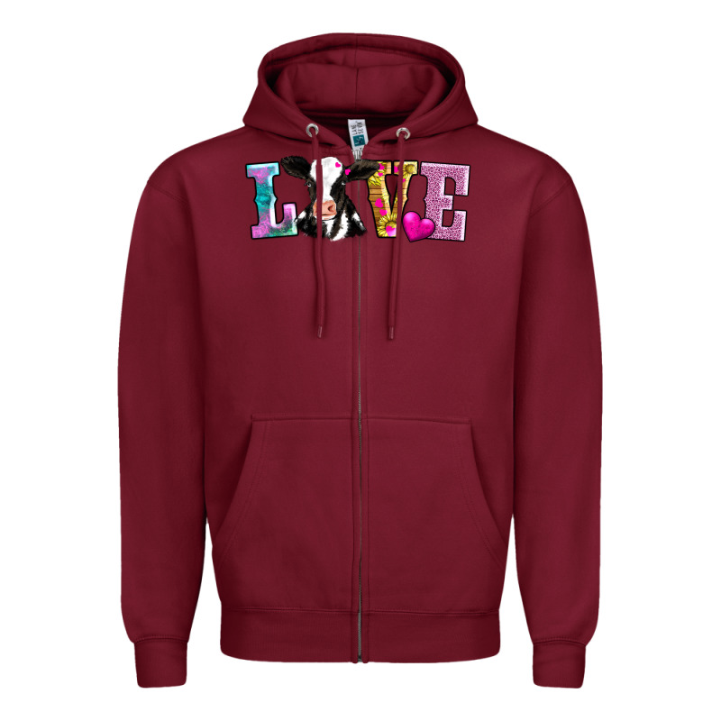 Love With Cow Zipper Hoodie by AdoDesignShop | Teevron