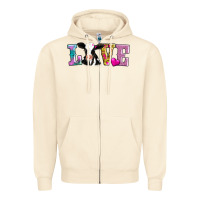 Sandshell love with cow Zipper Hoodie - AdoDesignShop