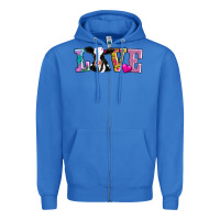 True Royal love with cow Zipper Hoodie - AdoDesignShop