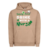 Pigment Burro Safety First Drink With A Nurse Urban Hoodie - Bettercallsaul