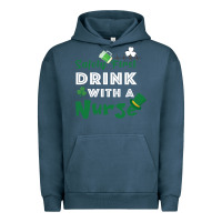 Pigment Midnight Navy Safety First Drink With A Nurse Urban Hoodie - Bettercallsaul