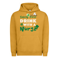 Pigment Peanut Butter Safety First Drink With A Nurse Urban Hoodie - Bettercallsaul