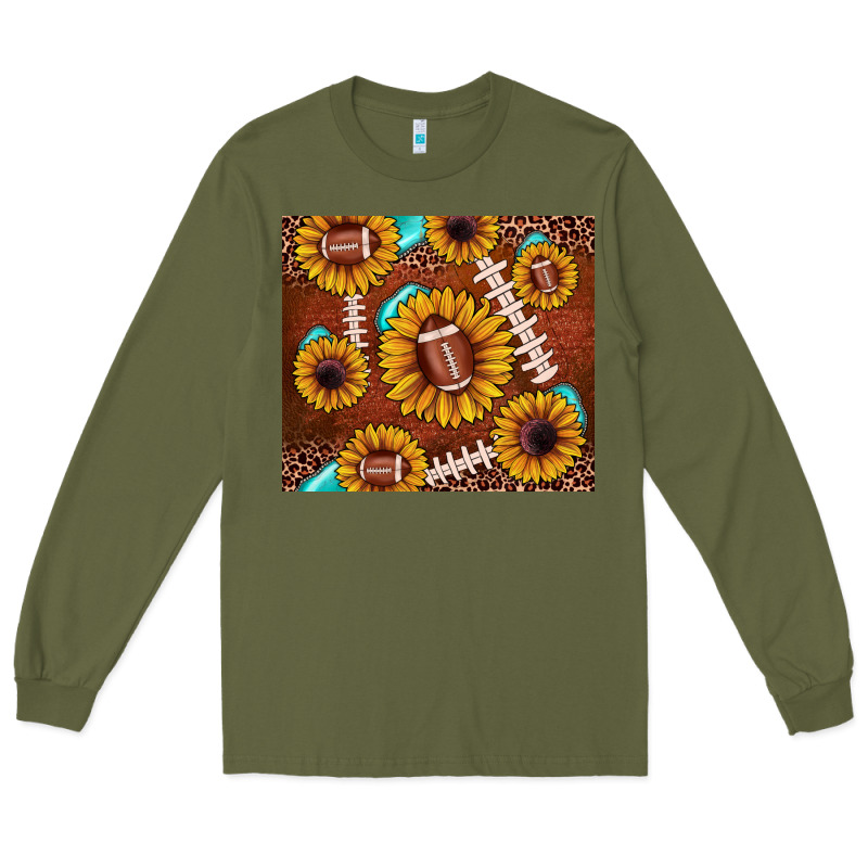 Football Leopard Sunflower Long Sleeve Tee by JahusDesignShop | Teevron