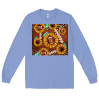 Colony Blue football leopard sunflower Long Sleeve Tee - JahusDesignShop