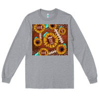 Heather Grey football leopard sunflower Long Sleeve Tee - JahusDesignShop