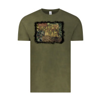 Vintage Olive camouflage leopard background Vintage Tee - BarkalooDesign