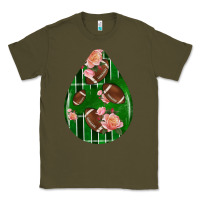 Army Green american football and western roses teardrop Classic Tee - BundleAndBundleShop