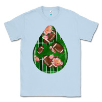 Dusty Blue american football and western roses teardrop Classic Tee - BundleAndBundleShop