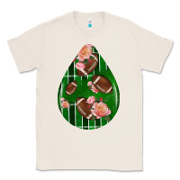 Natural american football and western roses teardrop Classic Tee - BundleAndBundleShop