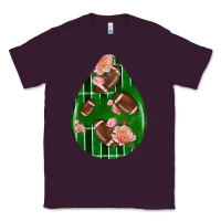 Plum american football and western roses teardrop Classic Tee - BundleAndBundleShop