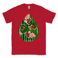 Red american football and western roses teardrop Classic Tee - BundleAndBundleShop